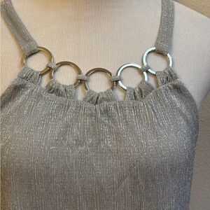 Alfani Silver Metallic Dress